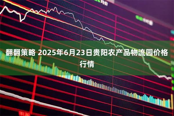 翻翻策略 2025年6月23日贵阳农产品物流园价格行情